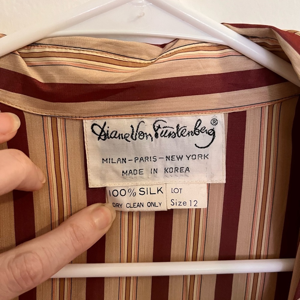 Original 80’s Diane Von Furstenberg wrap shirt dress.